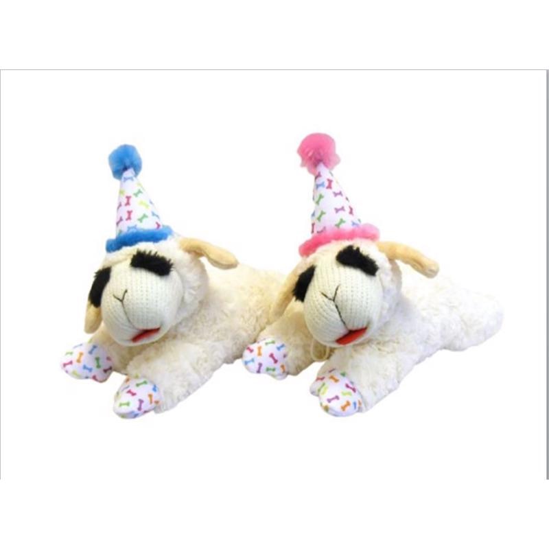 DOG TOY LAMB CHOP W/HAT