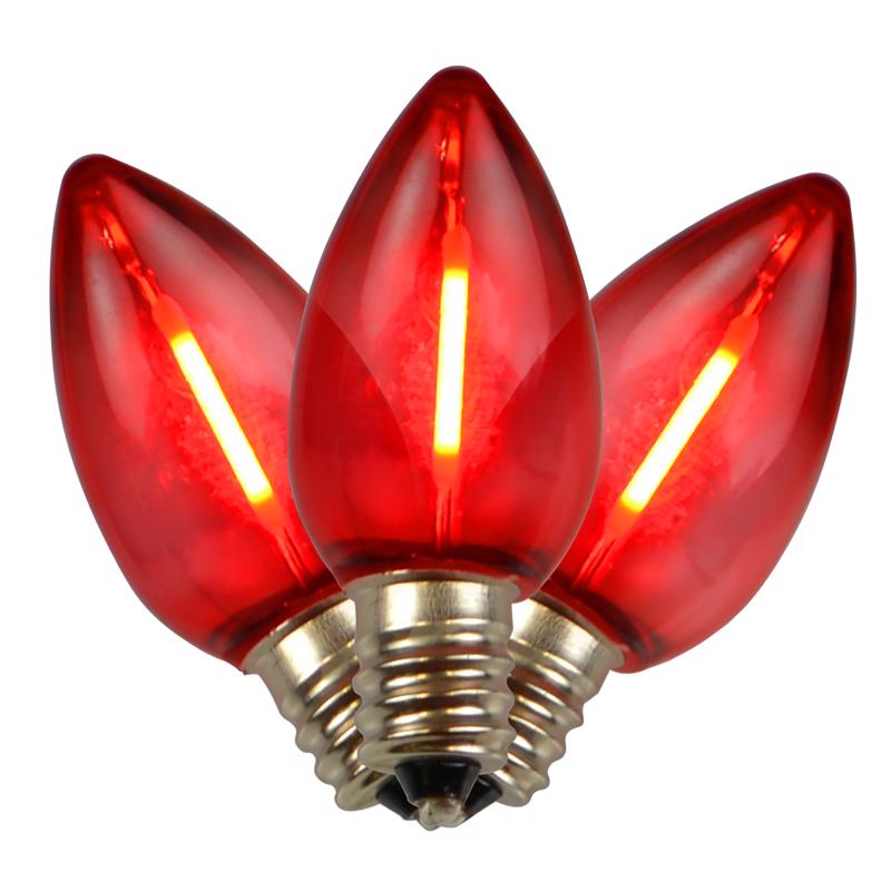 LED C7 RED REPLSMT 25CT