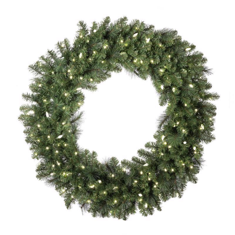 PINE WREATH PURE WHT 48"