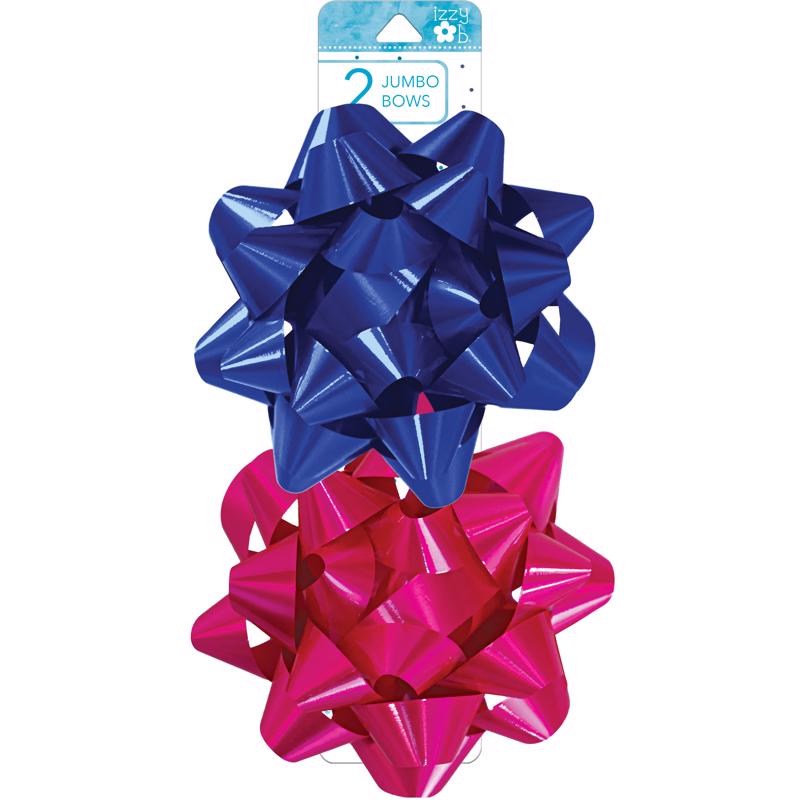 BOWS JUMBO PINK/BLUE CRD