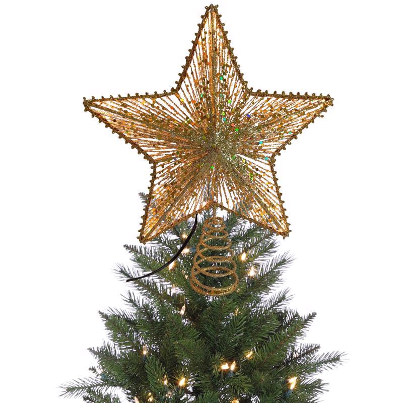 LED TREE TPPR GLD STAR
