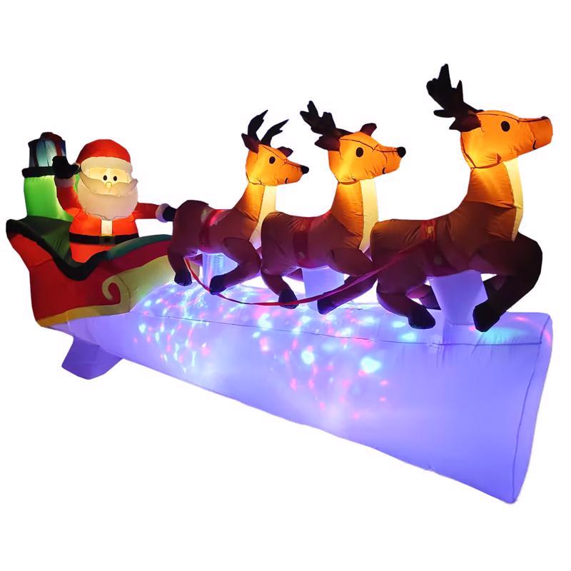 INFLTBL SANTA AND DEER