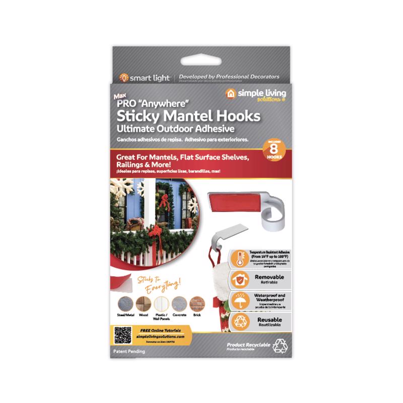 MANTEL SHELF HOOK 8PK