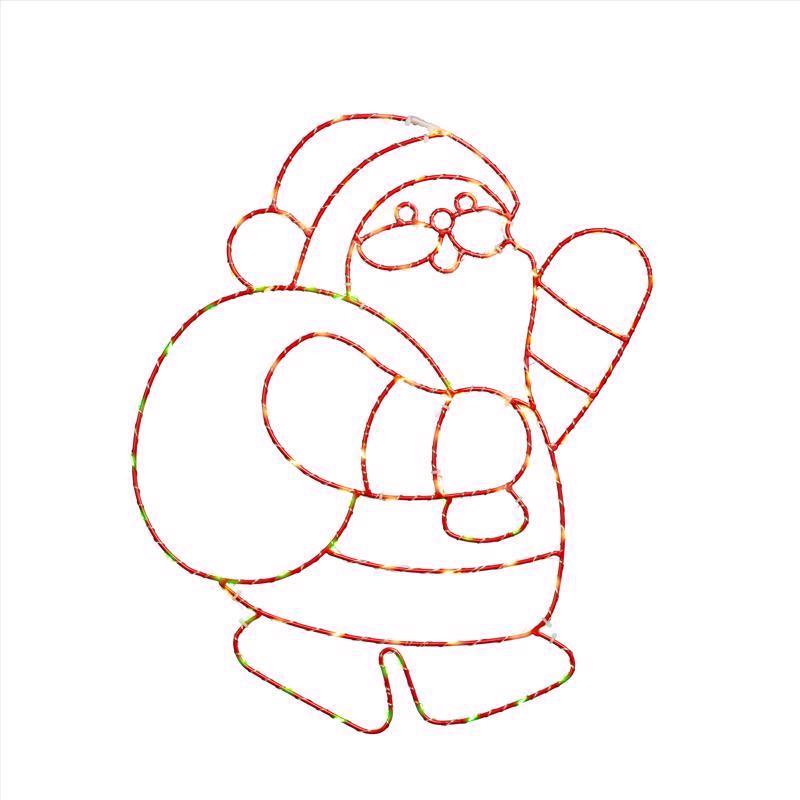CMAS WNDW SANTA LGHT 14"