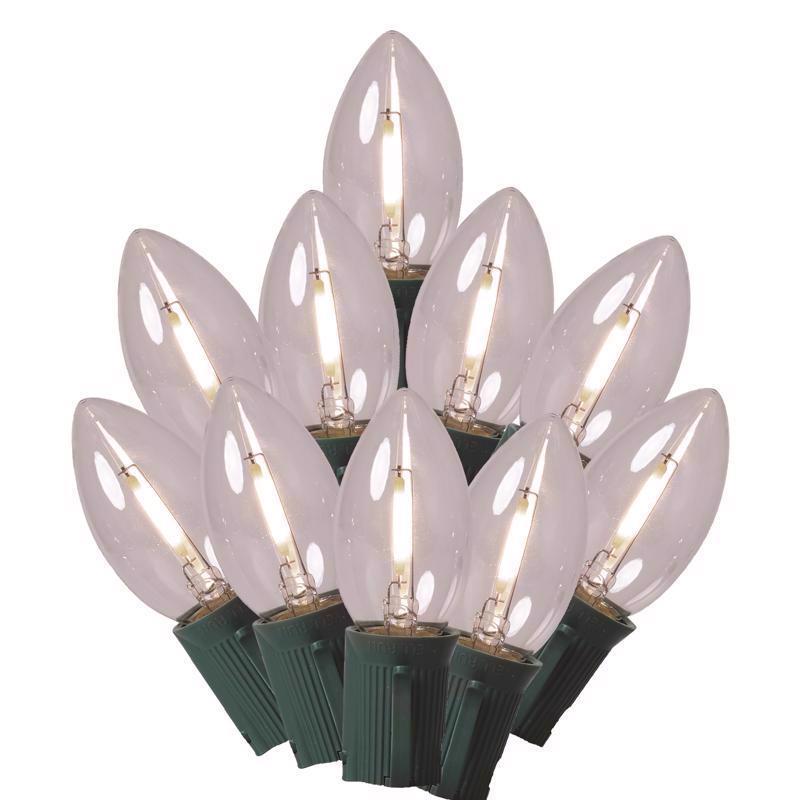 LED C9 PURE WHT 25CT