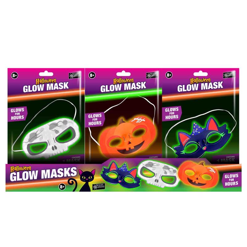 HALLOWEEN GLOW MASK ASST