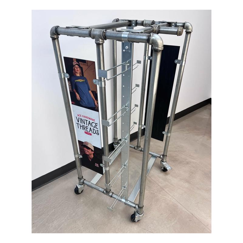 VINTAGE APPAREL RACK 48"