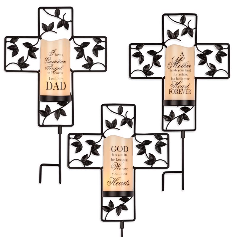 YARD STICK CROSS W/CANDL