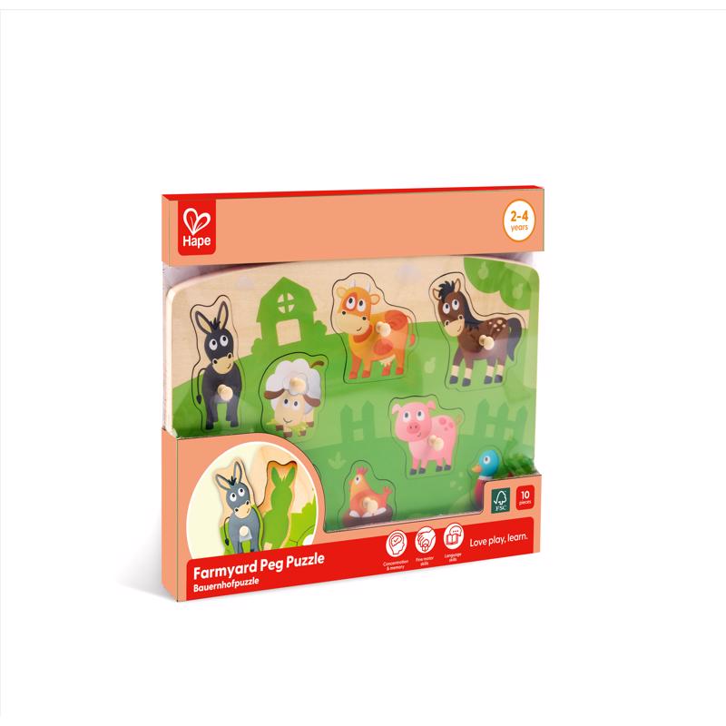 PEG PZZL FARMYARD 10PC
