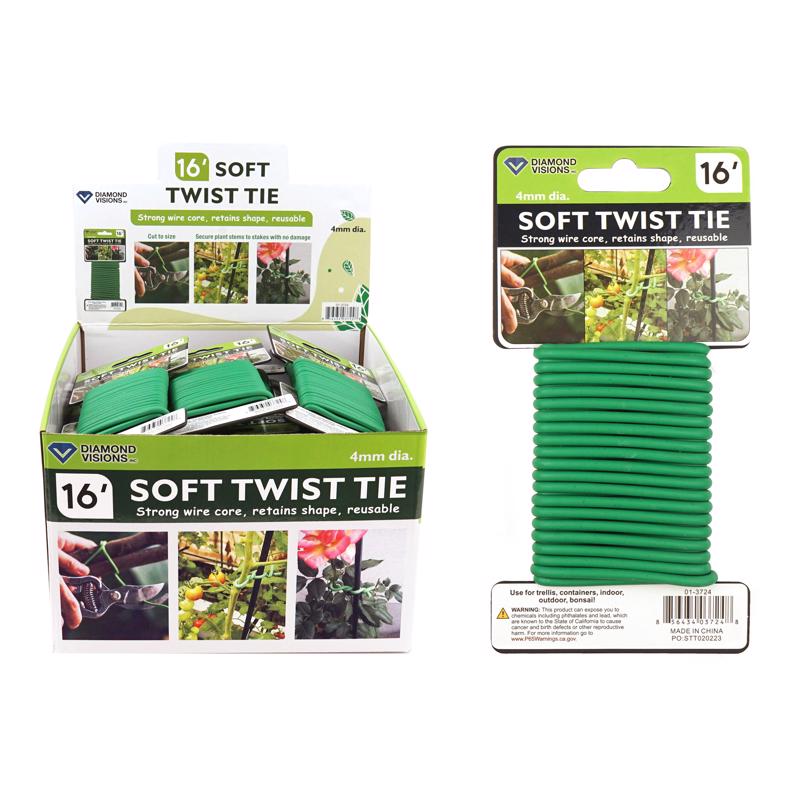 SOFT TWIST TIE RBR 192"