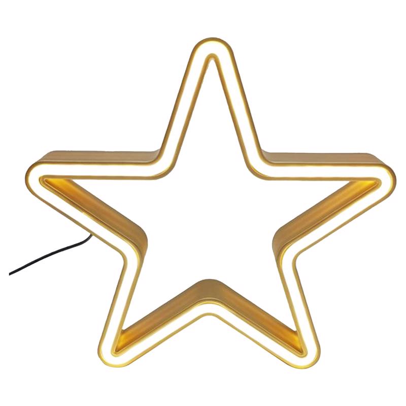 TBL DCR STAR LED PLST 9"