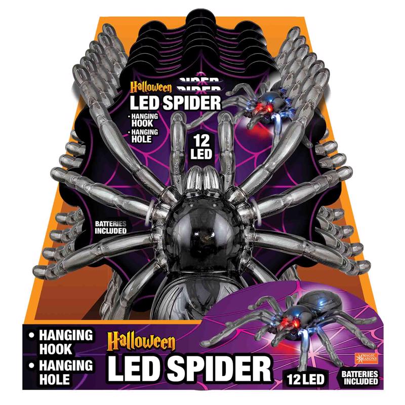 SPIDER HALLOWEEN LED 8"