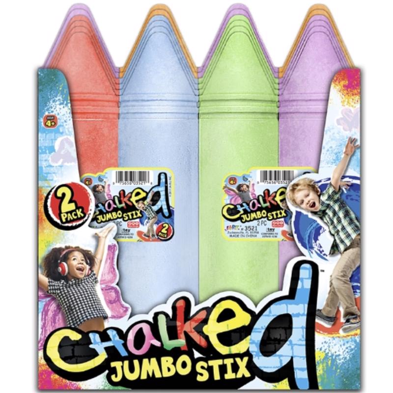 CHALK JUMBO STIX 2PC 4+