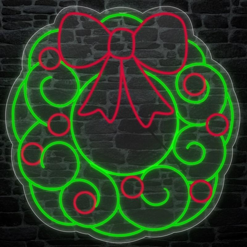 HNGNG DCR WREATH NEON
