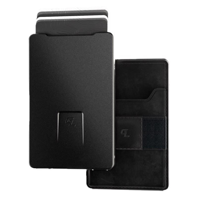 WALLET LTHR MNY CLP BLK