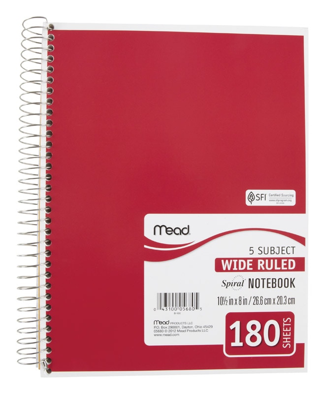 NOTEBK SPRL8X10.5WD180CT