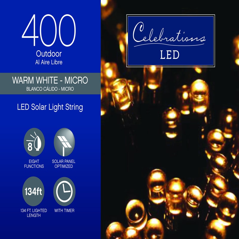 SOLAR LED MICRO WW 400CT