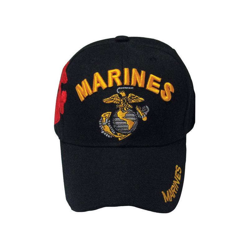 CAP US MARINES BLACK