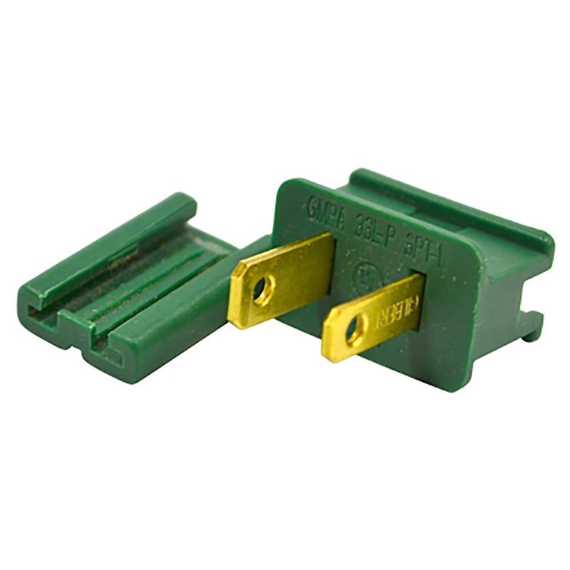 ZIP MALE  PLUG GRN 100PK